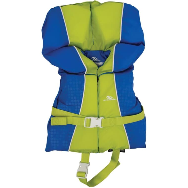 Veste de flottaison VFI bleu/vert pour enfant, 20 à 30 lb