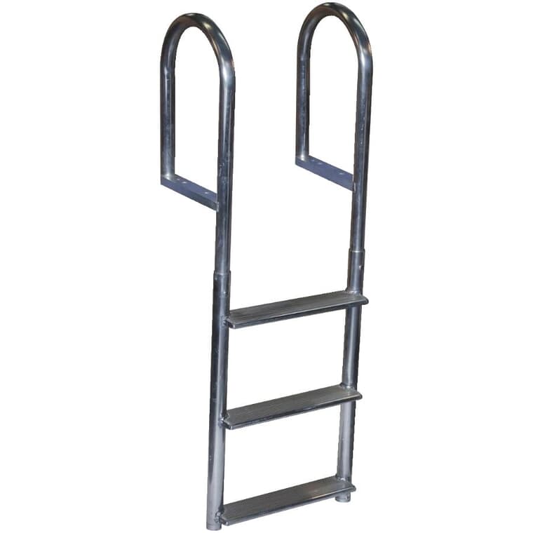 Fixed Aluminum Dock Ladder - with 3 Wide Steps