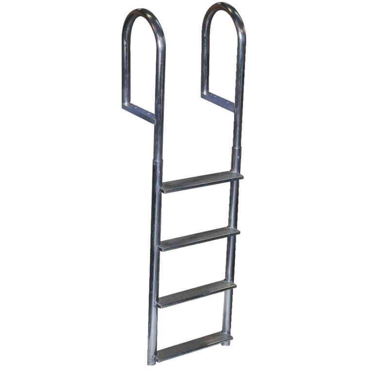 Fixed Aluminum Dock Ladder - with 4 Wide Steps
