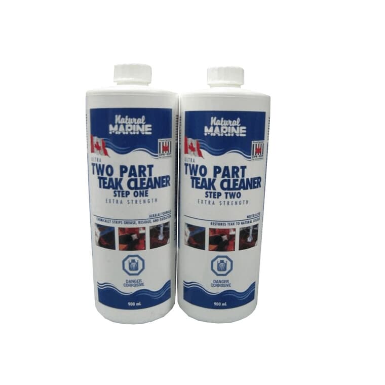 Two 900ml Two Part Teak Boat Cleaner