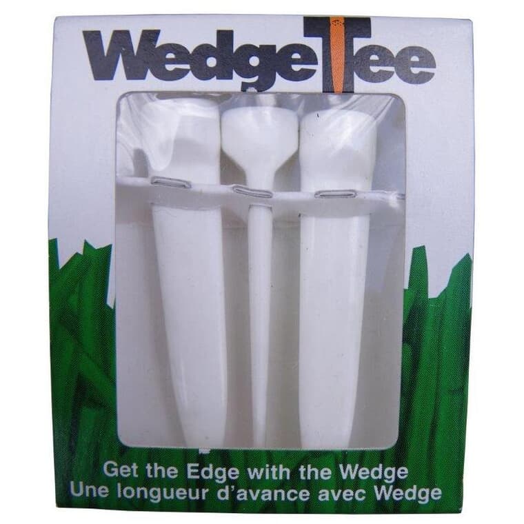 Wedge Golf Tees - Assorted Colours, 3 Pack