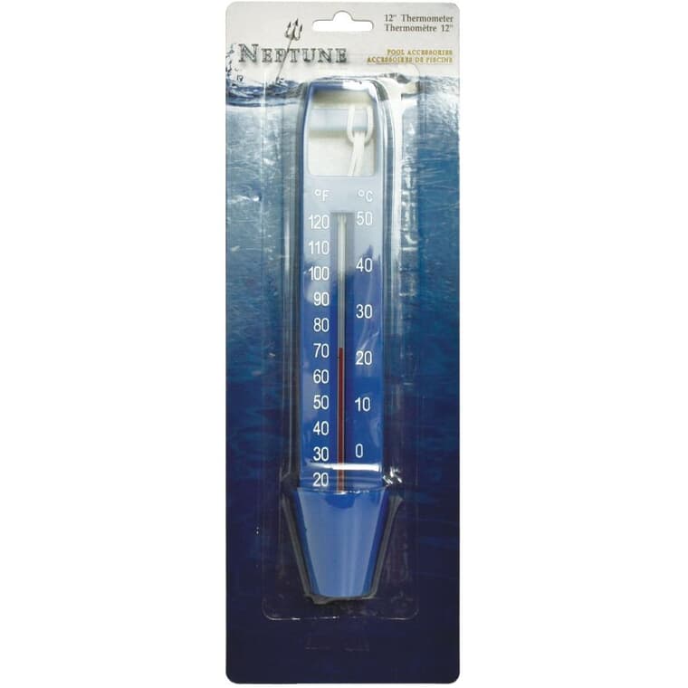 12" Celsius and Fahrenheit Pool Thermometer