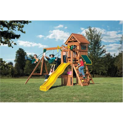 Swing N Slide Jamboree Wood Complete, Outdoor Play Fort