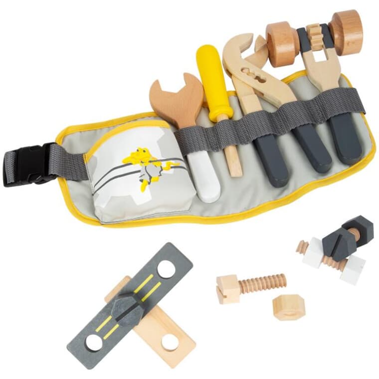 Tool Belt Playset with Wooden Tools
