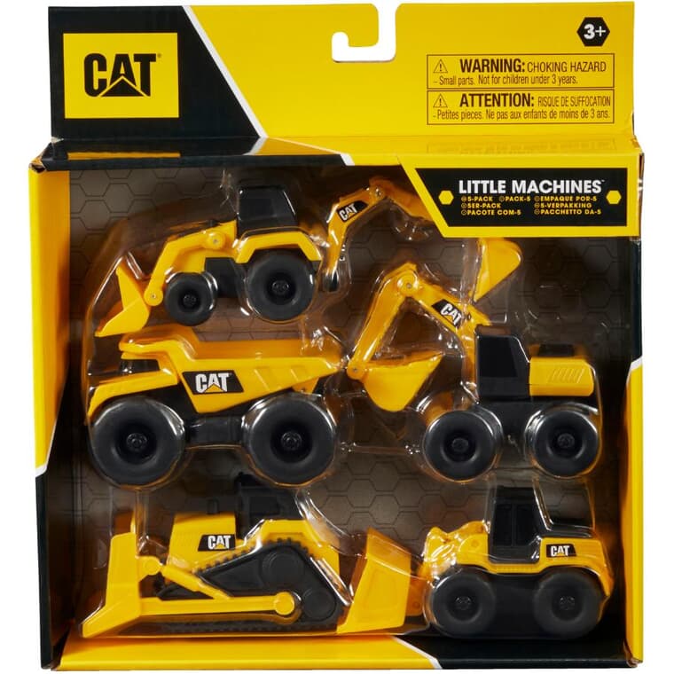 Paquet de 5 véhicules de construction CAT Little Machines