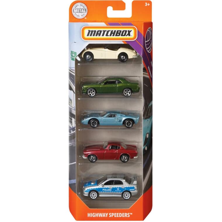 Matchbox Racing Vehicles - 5 Pack, Assorted Vehicles