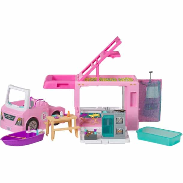 Toys R Barbie In Camper Van MATTEL Barbie 3-In-1 DreamCamper Home