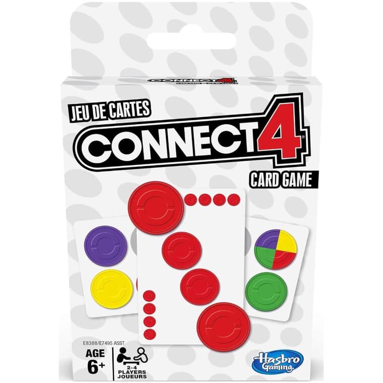 Connect 4 Card Game - Bilingual