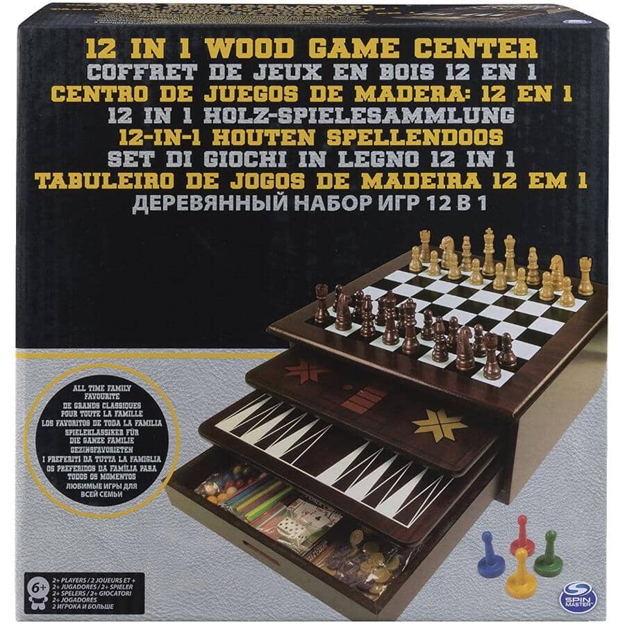 12 In 1 Wood Game Centre In stylish Polished Mahogany wood. 