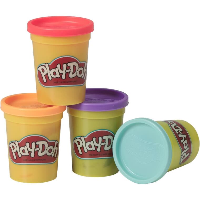 Paquet de 4 contenants de pâte à modeler Play-Doh, couleurs variées