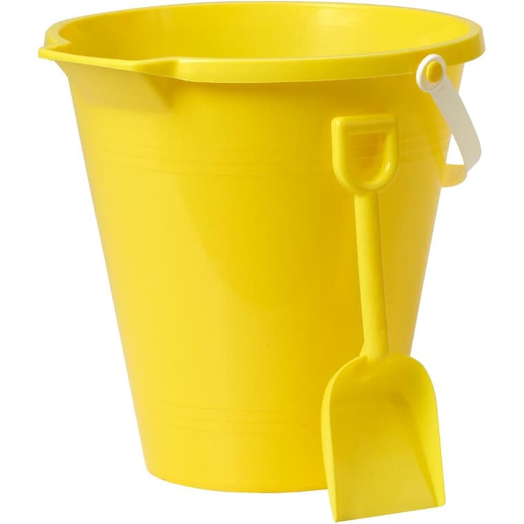 9" Pail with Shovel - Assorted Colours