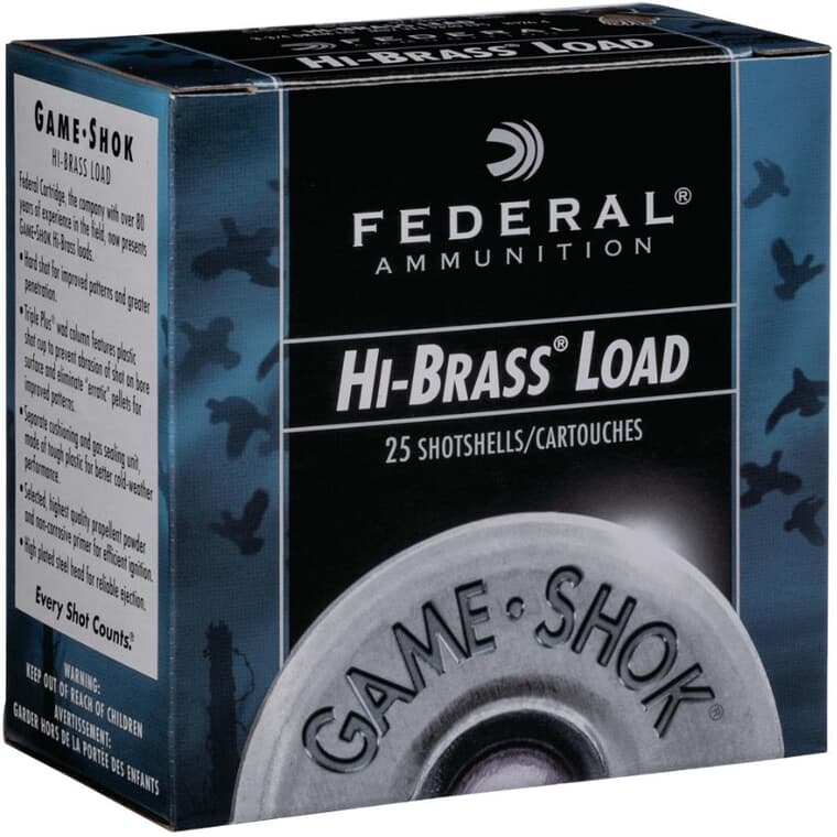 12 Gauge #4 High Brass Game-Shok Ammunition - 25 Rounds