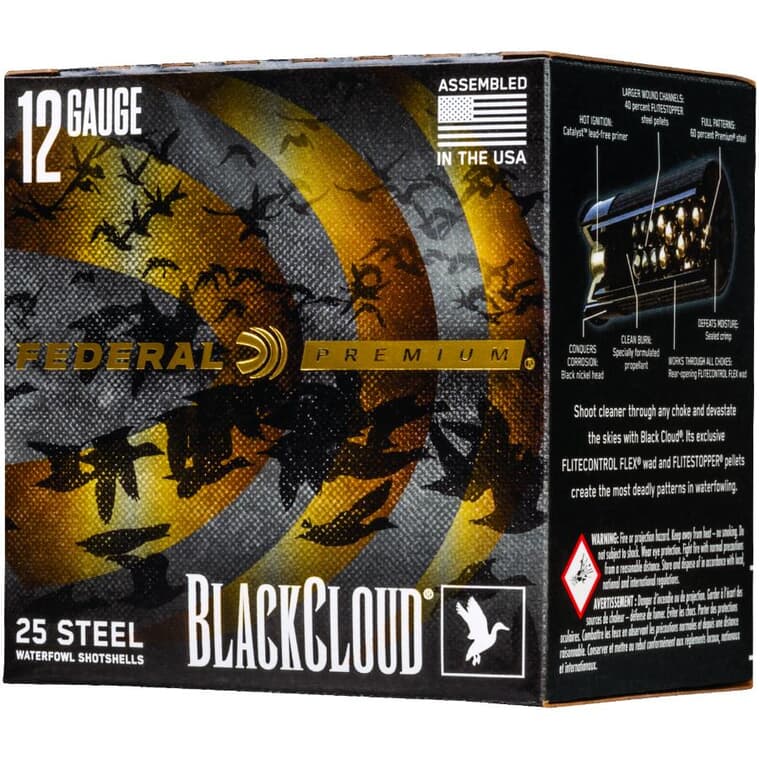 Paquet de 25 balles BlackCloud #BB de calibre 12, 3,5 po