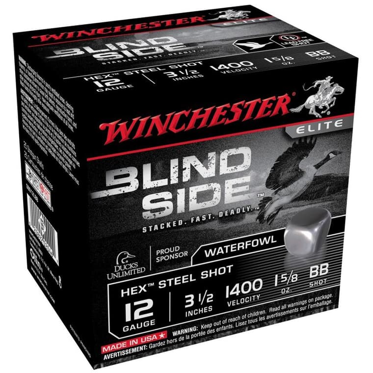 3-1/2" 12 Gauge #BB Blind Side Ammunition - 25 Rounds