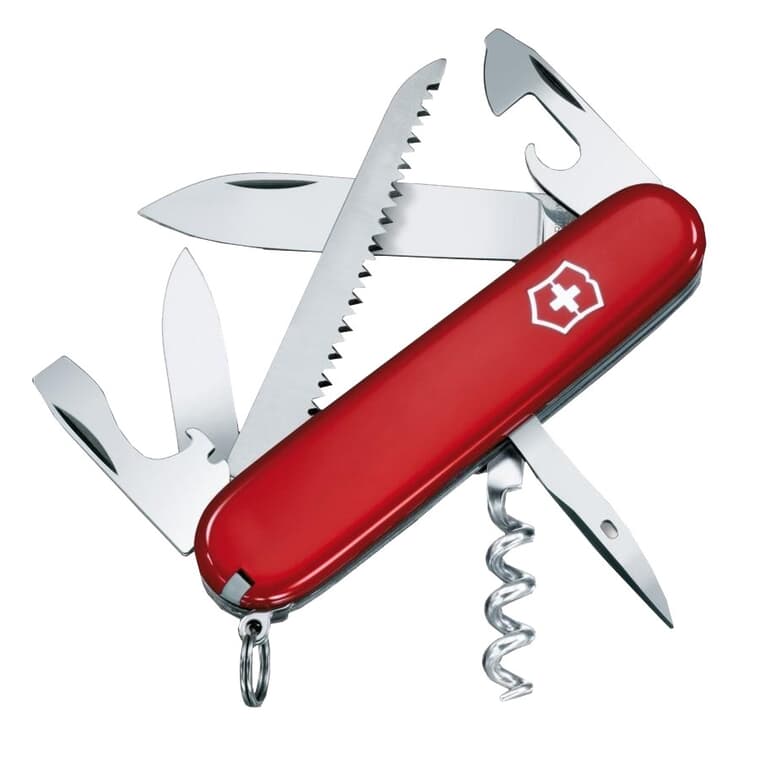 7 Function Camper Red Swiss Army Knife