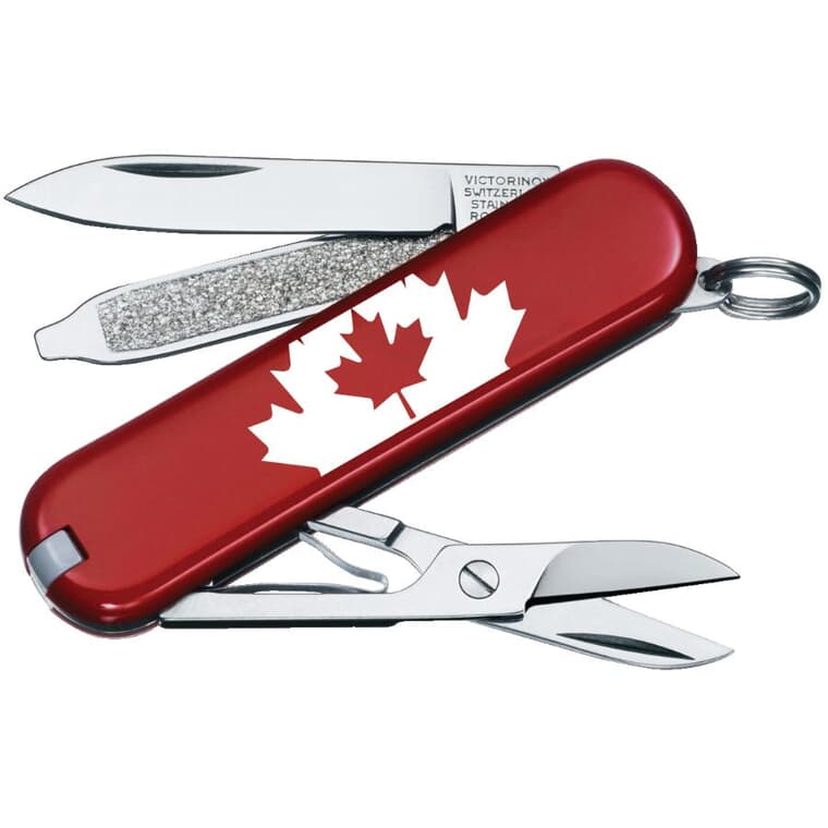 3 Function Classic SD Swiss Army Knife, with Canadian Flag
