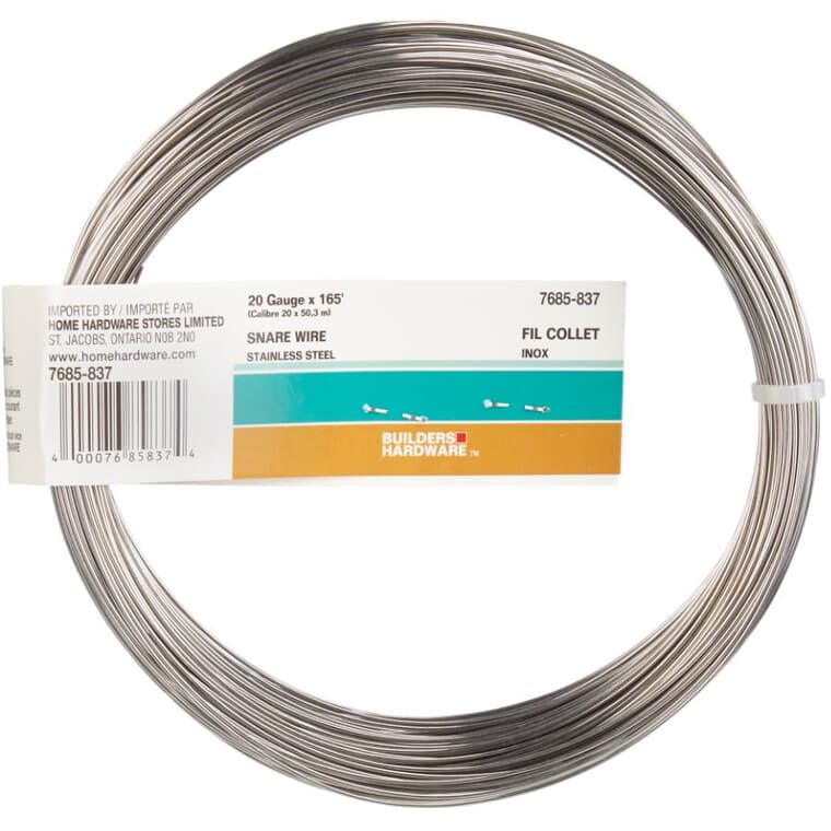 165' 20 Gauge Stainless Steel Snare Wire