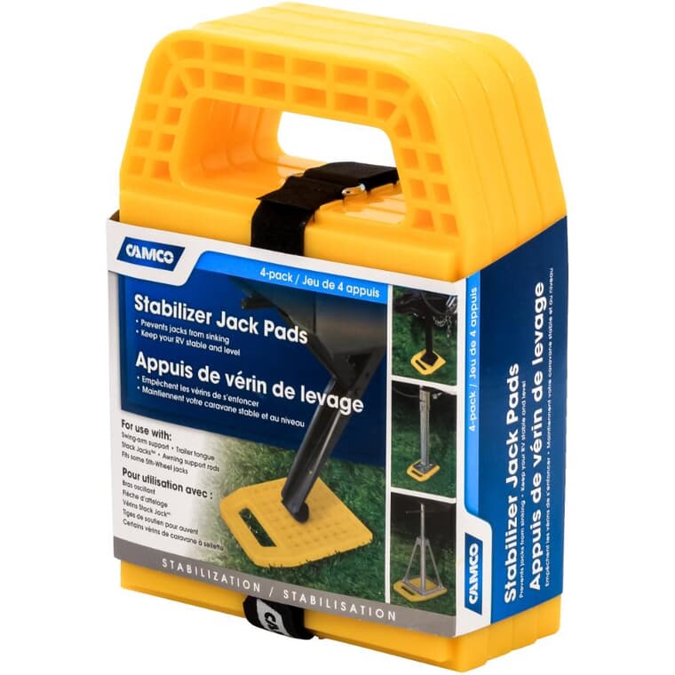 RV Stabilizer Jack Pads - 4 Pack