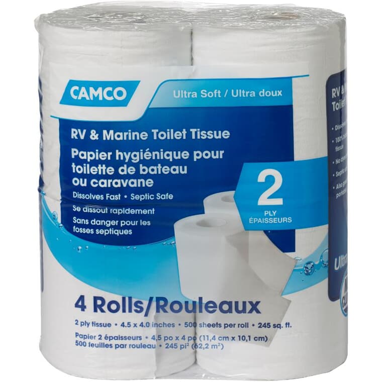RV & Marine 2 Ply Toilet Tissue - 4 Pack