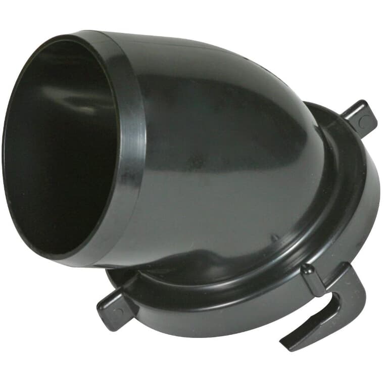 RhinoFLEX 45 Degree RV Sewer Hose Adapter - Black