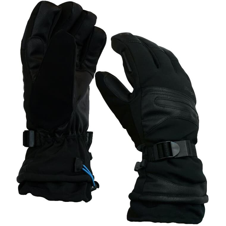 Gants de ski noirs de performance pour hommes pour l'hiver, grande taille