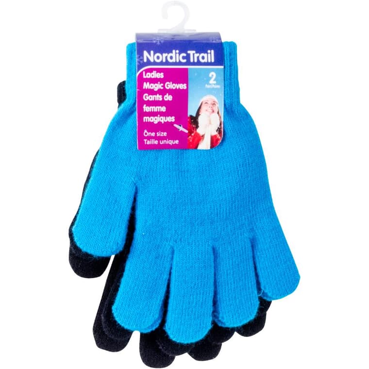 Ladies Mini Stretch Magic Gloves - One Size, Assorted Colours