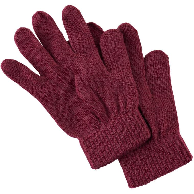 Unisex Acrylic Mini Stretch Winter Gloves - One Size, Assorted Colours