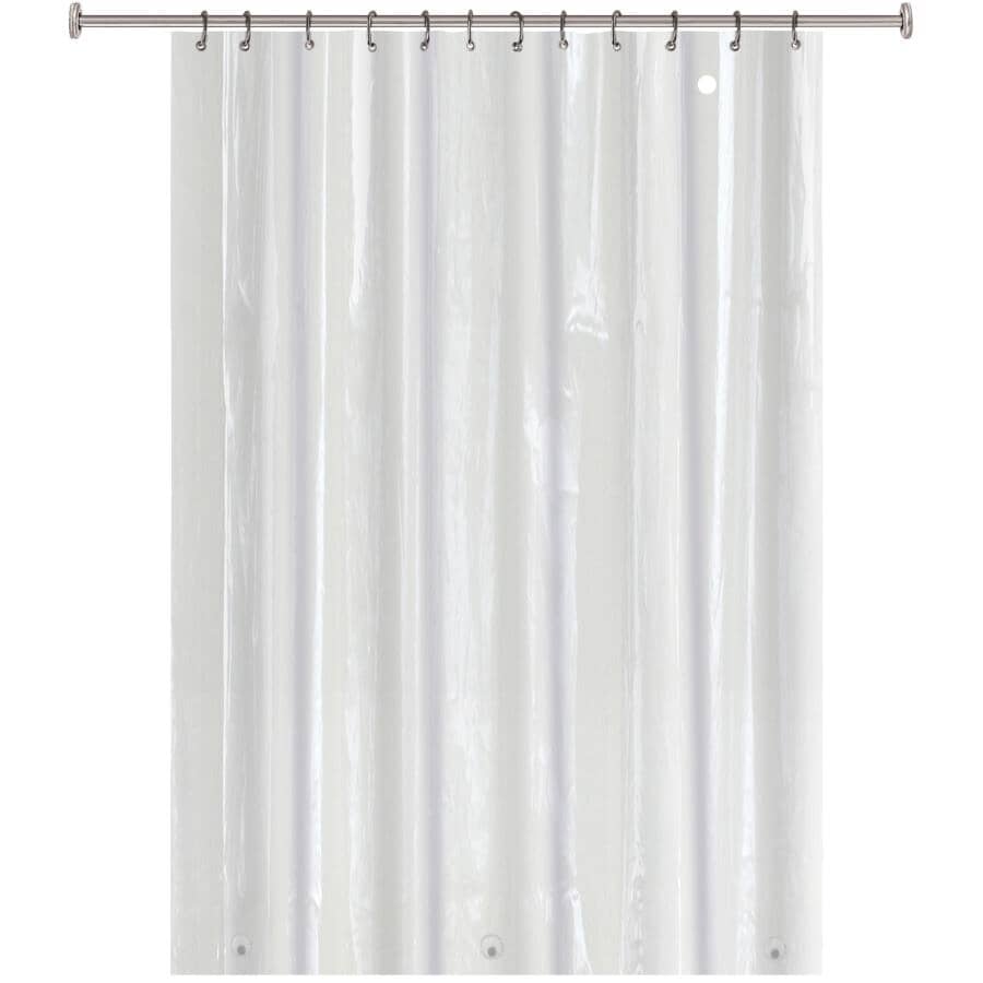 Peva Shower Curtain Liner With Magnet, 70 X 72 Clear Shower Curtain Liner