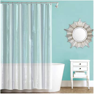 Splash Home 8 Gauge Eva Shower Curtain Liner Hardware Splash Home 8 Gauge Eva Shower Curtain, 54 X 72 Fabric Shower Curtain