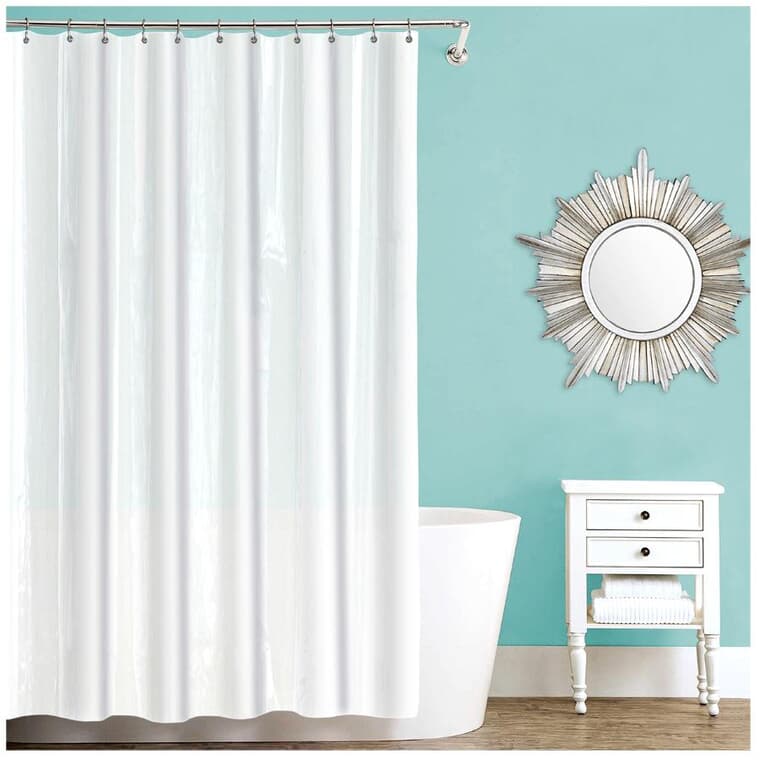 Splash Home 8 Gauge Eva Shower Curtain Liner Hardware