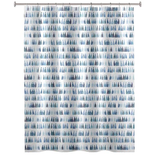 Polyester Shower Curtain - Got The Blues, Navy, 70" x 72"