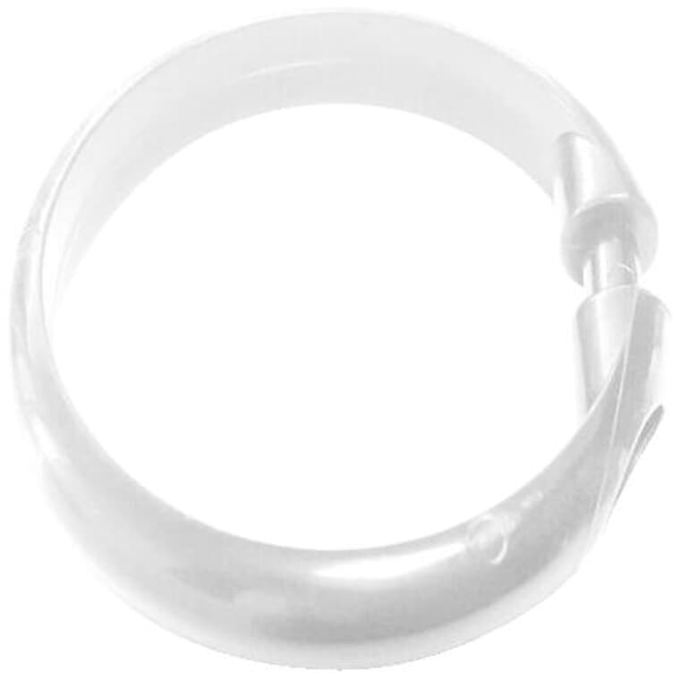 Round Shower Curtain Rings - White, 12 Pack