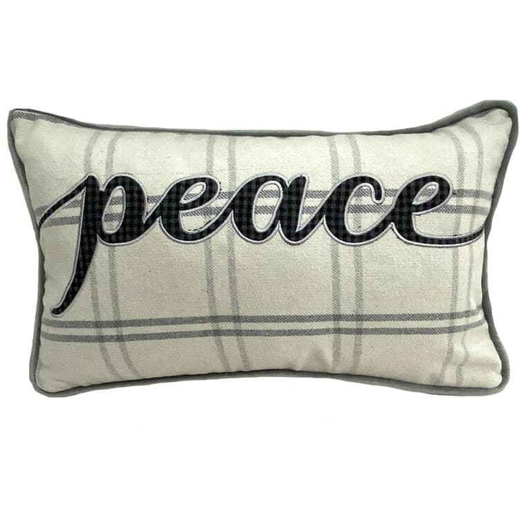 Peace Lumbar Pillow - Cream 50 x 30 cm