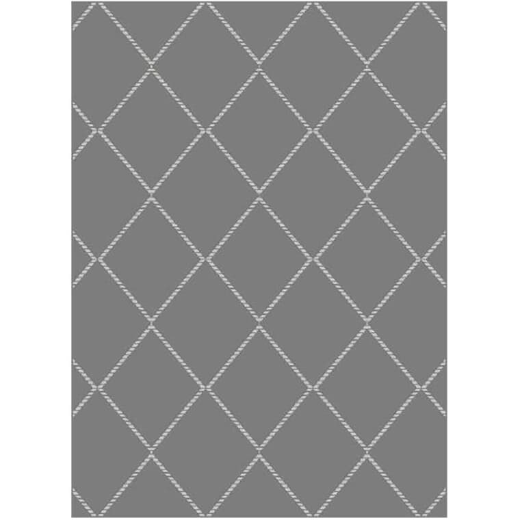 Carpette Faira, motif de diamants gris, 5 x 7 pi