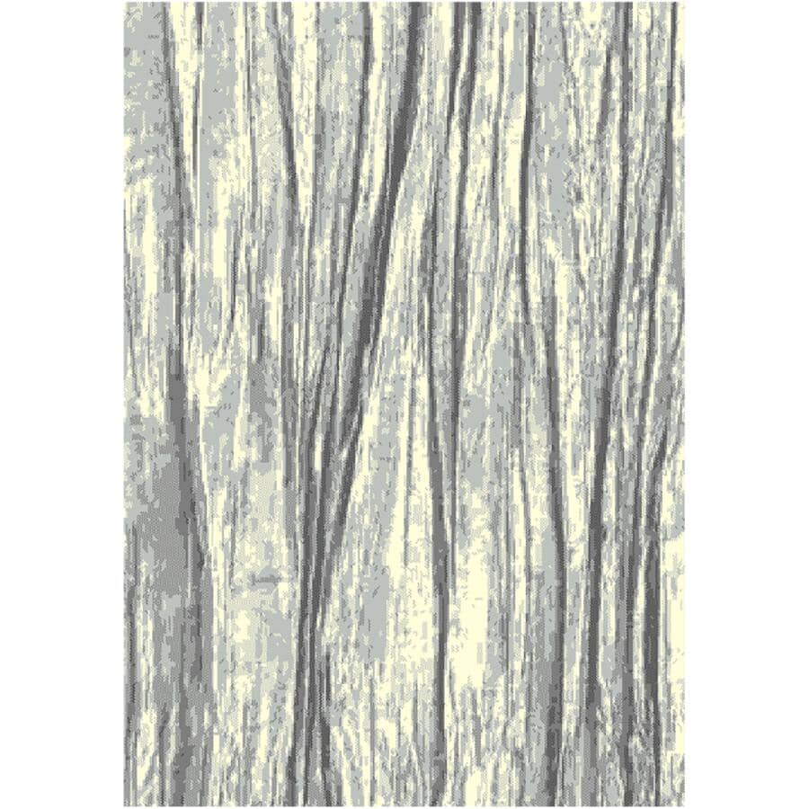 KALORA INTERIORS:5' x 7' Faira Area Rug - Light Grey, Dark Grey + Cream Pattern