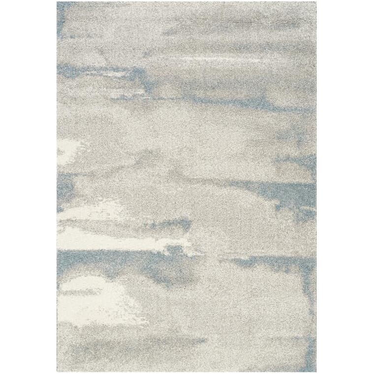 Carpette gris sable/bleu marbré, 6 pi x 8 pi