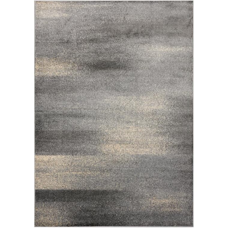 Carpette Delta, gris avec motifs crème, 6 x 8 pi