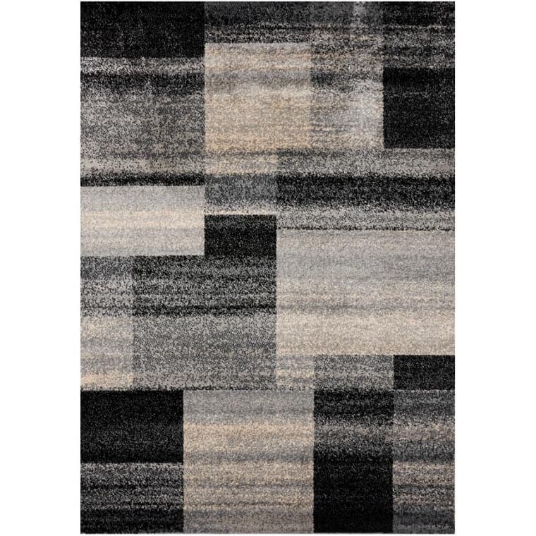 6' x 8' Century Area Rug - Black, Grey + Cream Pattern