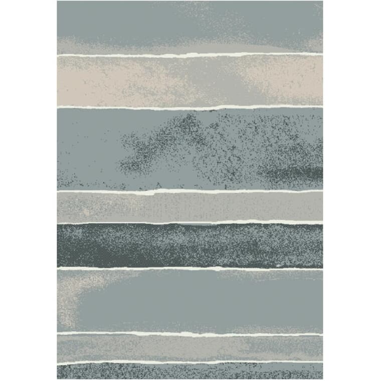 Carpette Century, motif gris et rayures blanches, 6 x 8 pi