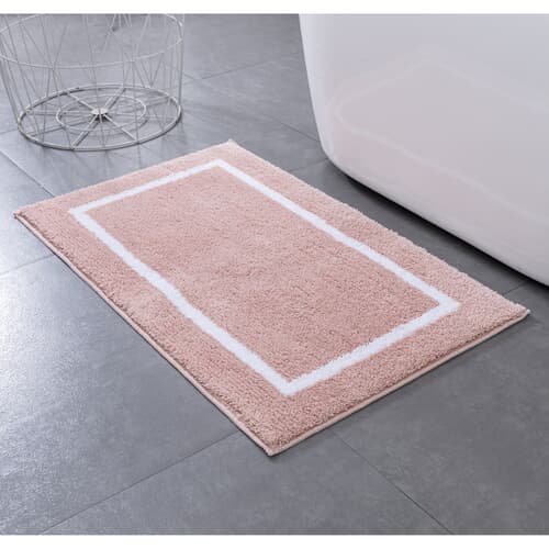 Microfiber Polyester Bath Mat - Blush, 21" x 34"