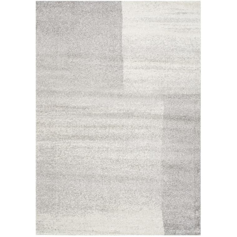 Carpette grise avec doux rectangle de transition Focus, 6 pi x 8 pi