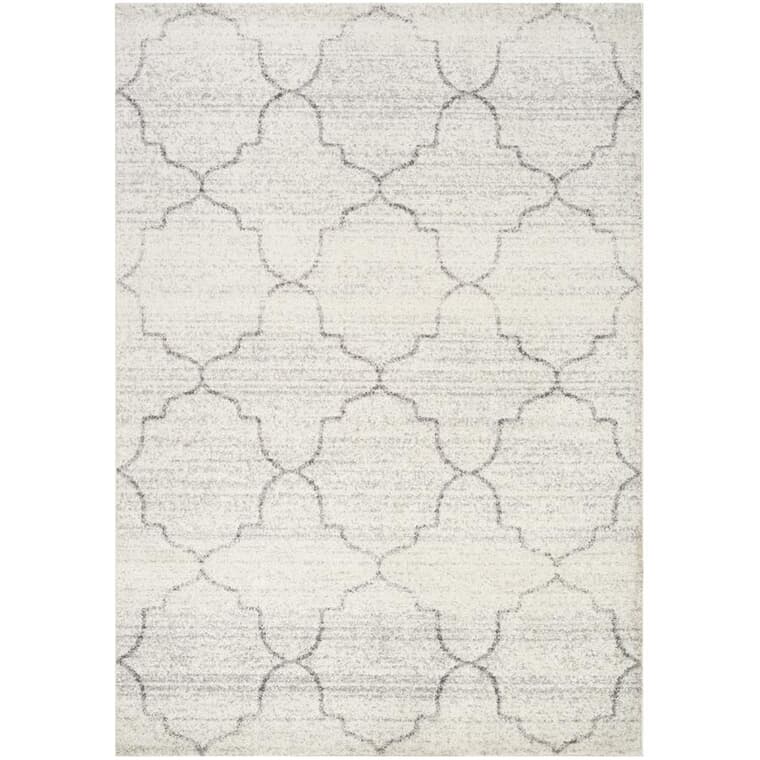 Carpette Focus gris pâle et doucine classique, 6 pi x 8 pi