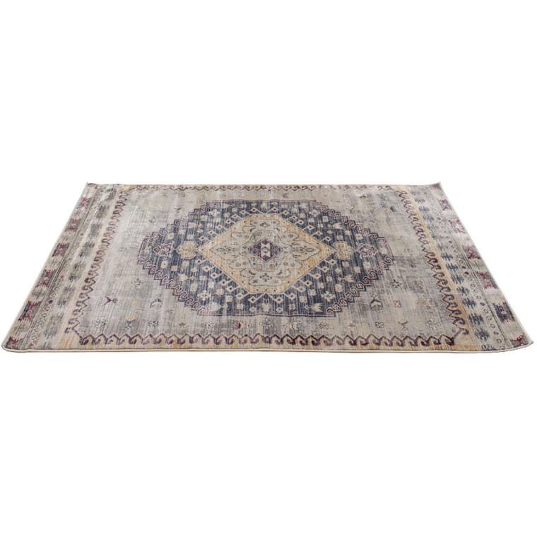 8' x 11' Sidra Blue and Grey Transitional Area Rug