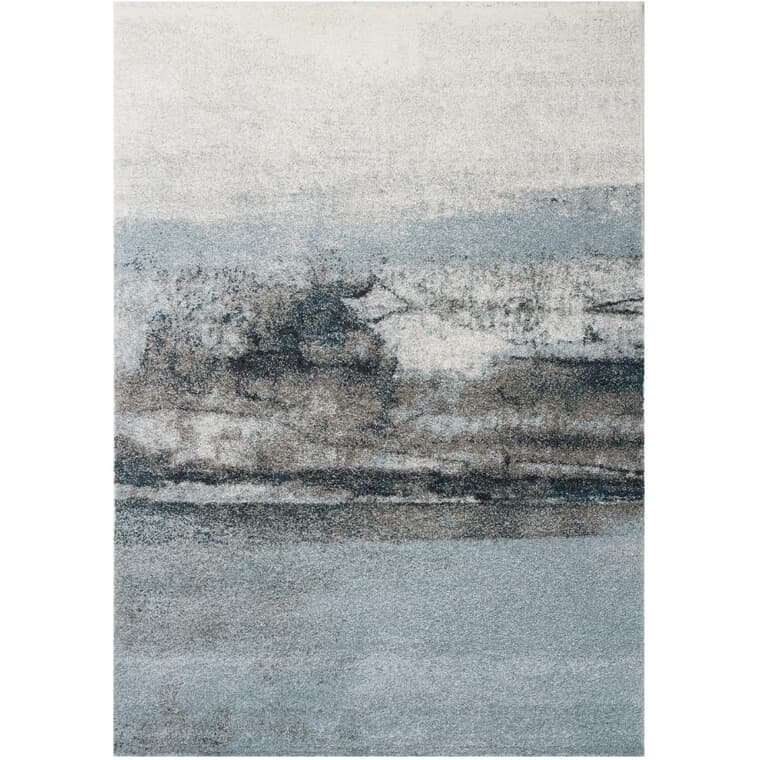 Carpette Sable, motifs crème, bleu et gris, 8 x 11 pi