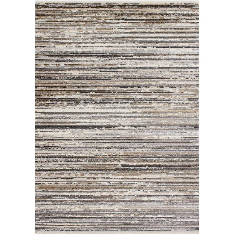 Carpette Calabar, motifs beige, gris et blanc, 6 x 8 pi