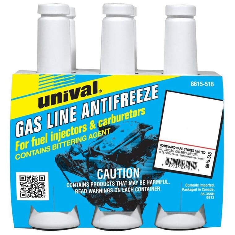Fuel Injector & Carburetor Gas Line Anti-Freeze - 150 ml, 6 Pack