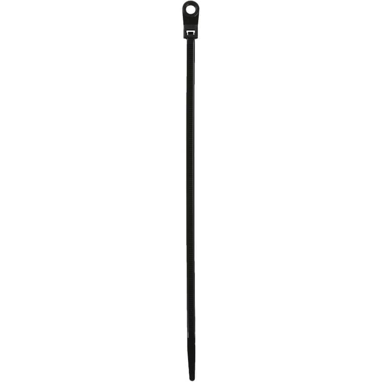 10 Pack 8" Black Cable Ties for Outdoor Use
