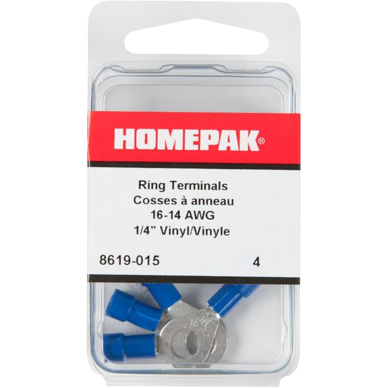 4 Pack 16-14 Insulated Ring Terminals