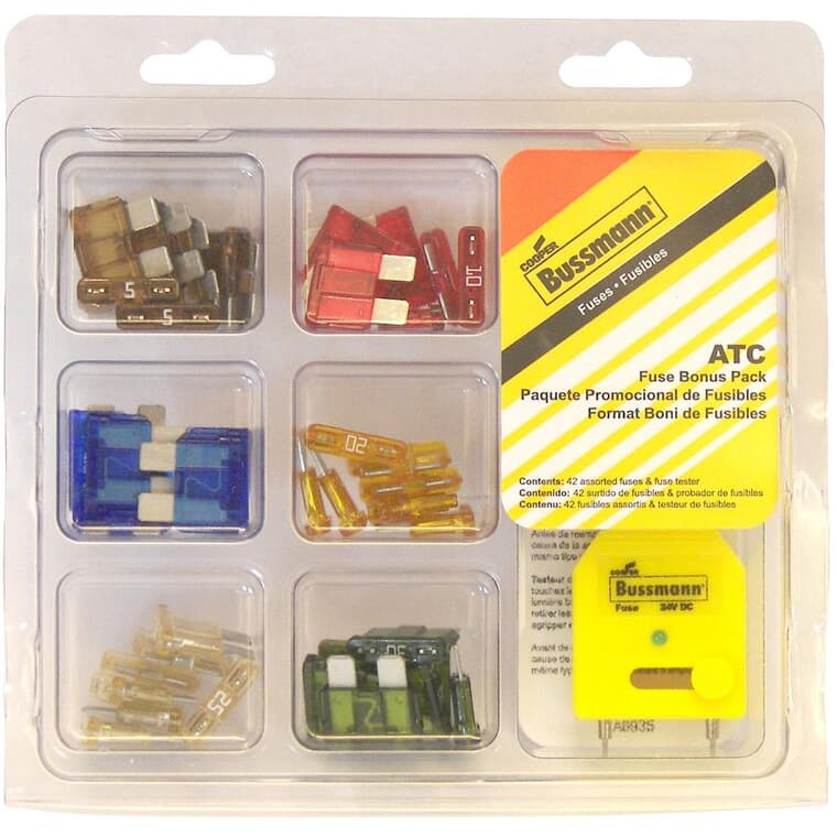 43 Piece Assorted ATC Fuse Kit - with Puller/Tester