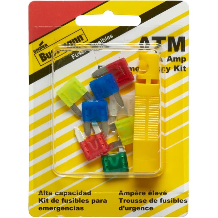 8 Piece ATM High Amp Mini Fuse Emergency Kit